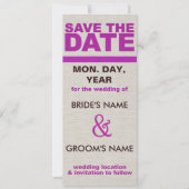 Save The Date Texturé Enregistrer l'invitation de date (Devant)