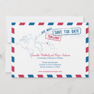 Save The Date Thailand Air Mail Wedding Enregistrer La Date