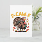 Save The Date Thanksgiving Turquie Cawing F-Caw-F Funny Crow (Debout devant)
