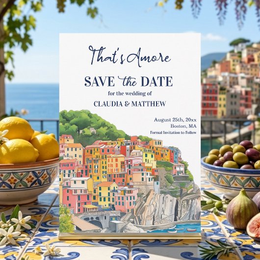 Save The Date That's Amore Italian Riviera Elegant