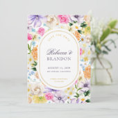 Save The Date Thé dansant de Jardin d'Été Fleurs & Photo de Mari (Debout devant)