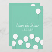 Save The Date Thème Balloon Enregistrer la date (Devant / Derrière)