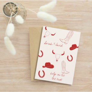 Save The Date Thème de mariage cowboy 