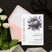 Save The Date Thème gothique Mariage Floral Hydrangea