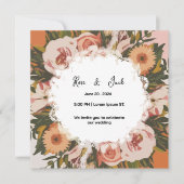 Save The Date Thème Mariage Abstrait Forme Aquarelle (Devant)