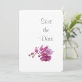 Save The Date Thème mariage aux orchidées Enregistrez la date (Debout devant)