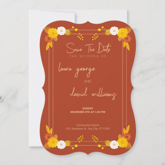 Save The Date Thème Mariage classique (Devant)