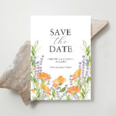 Save The Date Thème Mariage fleur sauvage Enregistrer L'Invitati