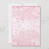 Save The Date Thème Papillons Roses Simples Faire Part de Date (Dos)