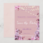 Save The Date Thème Sakura (Devant / Derrière)