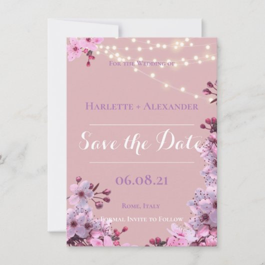Save The Date Thème Sakura (Devant)