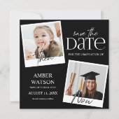 Save The Date Then And Now | 2 Photo Graduation (Devant)