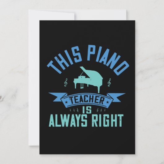 Save The Date This Piano Teacher Is Always (Devant)
