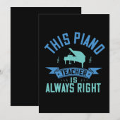 Save The Date This Piano Teacher Is Always (Devant / Derrière)