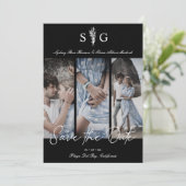 Save The Date Three Wedding Photo Collage Engagement Session (Debout devant)
