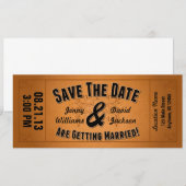 Save the date:  Ticket Date (Voorkant / Achterkant)