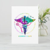 Save The Date Tie Dye Stethoscope Aide à la vie Infirmière Appre (Debout devant)