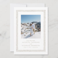 Tile cadre simple beige destination mariage