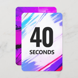 Save The Date Time Fitness Card with Purple Backing