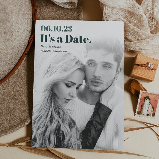 Save The Date Titre | Photo verticale moderne
