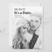 Save The Date Titre | Photo verticale moderne (Devant)