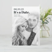 Save The Date Titre | Photo verticale moderne (Debout devant)