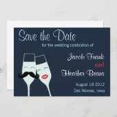 Save The Date Toast au Champagne mariage Enregistrer la date (Devant / Derrière)