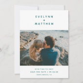 Save The Date Toi, plus moi | Noms modernes simples | Sarcelle (Devant)