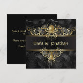 Save The Date Toile d'araignée dorée en spirale, annonce de date (Devant / Derrière)