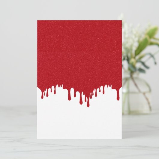 Save The Date Tomate Rouge Goutte à Goutte Personnalisable Enreg (Debout devant)