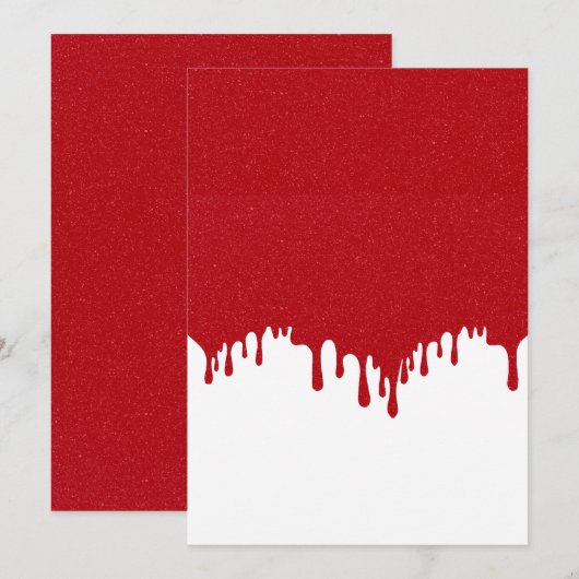 Save The Date Tomate Rouge Goutte Personnalisable Enregistrer la (Devant / Derrière)