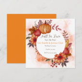 Save The Date Tombez amoureux de la citrouille d'automne Mariage (Devant / Derrière)