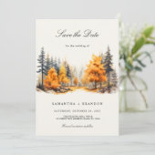 Save The Date Tombez amoureux Enregistrer la date de la forêt Ph (Debout devant)