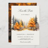 Save The Date Tombez amoureux Enregistrer la date de la forêt Ph (Devant / Derrière)