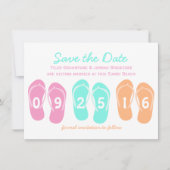 Save The Date Tongs de plage Enregistrer la date (Devant)