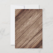 Save The Date Tonneau en bois rustique et fleurs blanches (Dos)