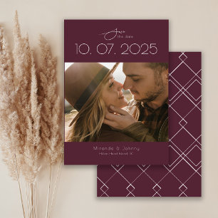 Save The Date Topographie moderne Bourgogne Mariage Photo