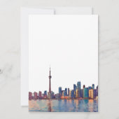 Save The Date Toronto Skyline Watercolor Destination Wedding (Dos)