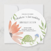 Save The Date Tortue Bébé Aquarelle Peinte à la Main (Devant)