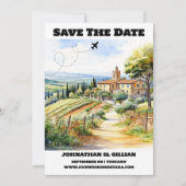 Save The Date Toscane destination mariage enregistrer la date mo (Devant)