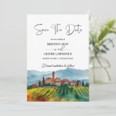 Save The Date TOSCANE Italie Aquarelle Horizon (Debout devant)