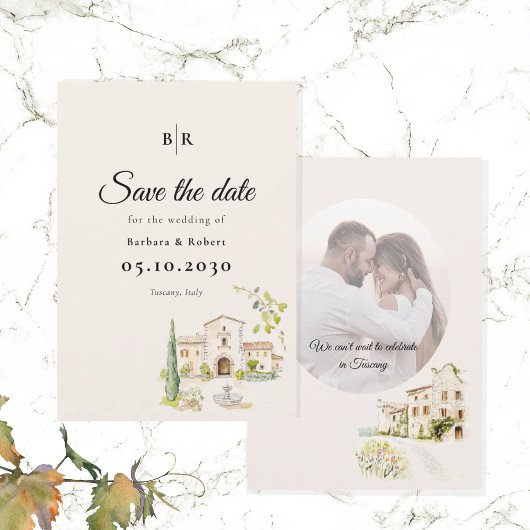 Save The Date Toscane Italie Mariage de Destination