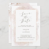 SAVE THE DATE TOUCHE BLANCHE ENREGISTRER LA DATE (Devant / Derrière)