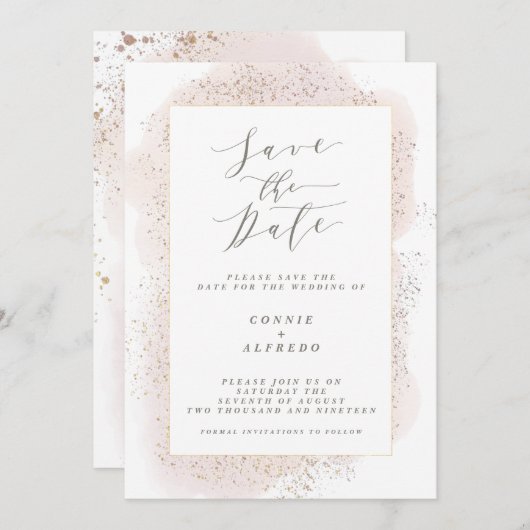 SAVE THE DATE TOUCHE BLANCHE ENREGISTRER LA DATE (Devant / Derrière)
