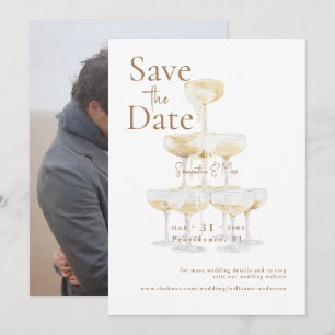 Save The Date Tour de champagne à deux Photo Enregistrer la date