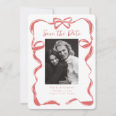 Save The Date Tour de Champagne Whimsical Sauvez la date main ti (Devant)