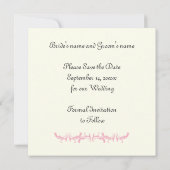 Save The Date Tour Eiffel rose mariage Paris Enregistrer la date (Dos)