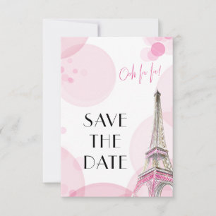 Save The Date Tour Eiffel Rose Paris Sweet 16