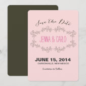 Save The Date tourbillon de gribouillis enregistrer la date (Devant / Derrière)