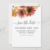 Save The Date Tournesol Bourgogne Aquarelle Pays Mariage (Devant)